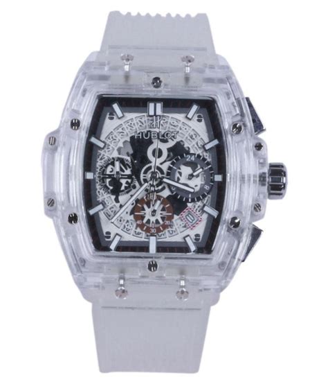 hublot white transparent watch price